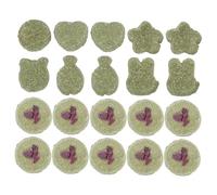 Milisten 20 Pièces Gâteau d'herbe Molaire pour Animaux De Compagnie Friandises De Lapin Jouets À Mâcher pour Hamster Jouets De Lapin Jouets Chinchilla Jouets De Lapin Biscuits d'herbe De