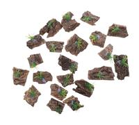 Milisten 20 Pièces Reptile Cork Bark Natural Tree Background for Terrarium and Aquarium Authentic Climbing Platform and Tank Decor