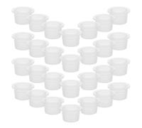 Milisten 200 Bouchons en Plastique Souple Réutilisables 28 Dents Ø18 Mm pour Bouteilles en Verre et Pots à Sel, Bouchons Étanches Transparents Compatibles Aromathérapie, Cuisine, Salon
