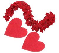 Milisten 200 Pièces Cœurs en Feutre Rouge 2,9 Cm Forme Cœur pour Décoration Anniversaire, Confettis Saint-valentin, Accessoires Diy, Fournitures Scrapbooking et Décor Intérieur