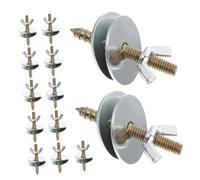 Milisten 24 Ensembles Kit de Fixation pour Cage à Oiseaux avec Boulons Double Tête et Rondelles Vis Métalliques Résistantes à Humidité pour Perchoirs et Accessoires de Cage Compatible