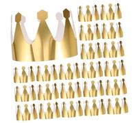 Milisten 24 Pièces Chapeaux de Couronne Papier Doré de Accessoires Élégants pour Fêtes Anniversaire Photobooth et Célébrations