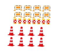 Milisten 24 pièces Jouets de Signalisation Routière pour Garçon Fille Panneaux et Cônes de Route Éducatifs Jouets Cognitifs pour Développer la Sécurité et Imagination des Garçon Fille