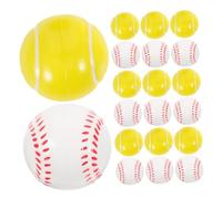 Milisten 24 pièces Mini Foam Tennis and Baseball Balls Soft PU Squeeze Balls for Hand Muscle Relaxation Indoor Games Portable Party Favors