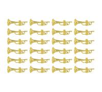 Milisten 24 pièces Modèles de Trompette Décoratifs Miniature de Accessoires pour Paysage DIY Musical Réaliste pour Mini Maison et Photographie