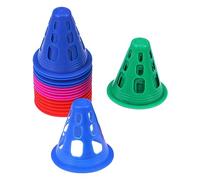 Milisten 25 pièces Lot Cônes Entraînement Coupe-Vent Plastique Épais Plots Multifonctions pour Football Roller et Sports Cônes de Marquage Résistants et Adaptés Pratique
