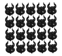 Milisten 25pièces Lot de Ventouses pour Aquarium Compatibles avec Tuyaux de Chauffage Tiges Chauffantes et Lampes Submersibles Noir