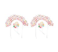 Milisten 2ensemble Chapeau Bandana pour Chat Anniversaire Costume Princesse pour Chien Couronne Fête pour Animaux Écharpe Festive pour Chaton Bavoir Dentelle pour Petite Tenue de Fête