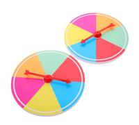 Milisten 2pcs Plateau Tournant de Fête Coloré avec Flèche Tournante en Plastique Léger et Robuste pour Activités de Groupe et Jeux d'anniversaire en Intérieur