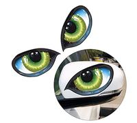 Milisten 2pièces Autocollants Voiture Drôles Yeux Simulateur Rétroviseur Étanches Réfléchissants pour Jauge Essence