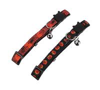 Milisten 2pièces Collier pour Chat Et Chien Chaîne Nylon Résistant avec Clips Plastique Anneaux Métalliques Couleurs Noir Et Orange Accessoire pour Animaux