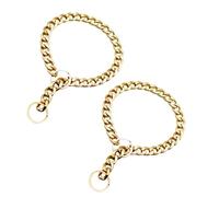 Milisten 2pièces Collier pour Chien Raffiné Chaîne pour Chien Délicate Lot de Colliers Couleur Or pour Ornement de Cou