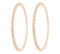 Milisten 2pièces Couronnes Bois Diy Avec Perles Supports Pour Guirlandes Cercles à Broder Décorations Pour Porte Entrée Et Saisons