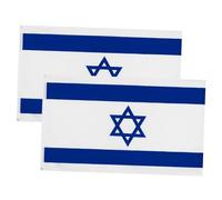 Milisten 2pièces Drapeau Israël Grand Drapeau Israélien Extérieur Décoration Maison Bannière Nationale Colorée