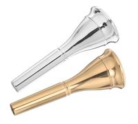 Milisten 2pièces Embouchure Pour Cor Harmonie Laiton Doré Et Argenté De Rechange Et Accessoire Pour Jouer Du Cor Embout Oral Pour Mellophone