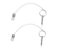 Milisten 2pièces Goupilles De Dégagement Rapide Acier Inoxydable avec Lanière Sécurisée pour Bateau Pin De Sécurité Lot de Accessoires Marins Robustes pour Fixation De Charnière De Pont