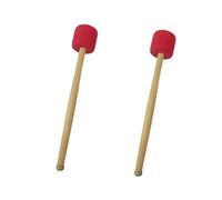 Milisten 2pièces Mailloche Mousse Pour Grand Avec Poignée Bois Accessoire De Percussion Rouge Pour Batterie Bass Drum