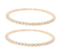 Milisten 2pièces Perles De Bois Guirlande Décorative Cercles à Broder Pour Loisirs Créatifs Décoration Murale Chambre Base De Couronne Anneaux Floraux Diy