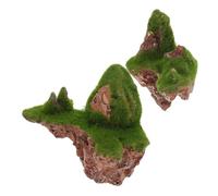 Milisten 2pièces Pierres Artificielles Flottantes Résine pour Aquarium avec Motif de Mousse Décor sous-Marin pour Aquascaping