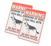 Milisten 2pièces Plaque Métallique Attention Chien De Signalisation Avertissement Pour Jardin Et Cour Décoration Murale Et Durable