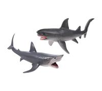 Milisten 2Pièces Requin Plastique Réaliste pour Éducation Décoration Unique Et Éducatif pour Garçon Fille pour Filles
