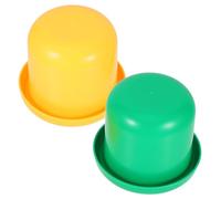 Milisten 2pièces Set De Gobelets à Dés Plastique Résistant avec Dés pour Jeux De Société Jeux De Craps Et Soirées Familiales