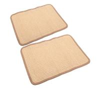 Milisten 2pièces Tapis à Griffer Sisal Naturel pour Chat Lapin et Cochon Lot de Tapis de Repos pour Animaux Protection pour Meubles et Sols