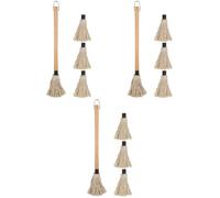 Milisten 3 Ensembles Brosse à Badigeonner pour Barbecue avec Manche Outil de pour Sauce BBQ et Huile de Cuisson pour Grillades et Rôtisseries