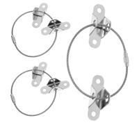 Milisten 3 ensembles de Prévention de Chute Acier Inoxydable de Sangles Basculement pour Meubles Sécurisez Armoire Commode et Tv Accidents