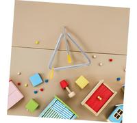 Milisten 3 ensembles Set de Triangles Acier pour Garçon Fille Instrument de Percussion Orff Portable et Enseignement Musical Éducatif pour Éveil Rythmique