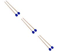 Milisten 3 paires Marimba avec Manche Érable Tête Laine Ronde de Percussion pour Xylophone Métallophone et Glockenspiel Instrument de Musique Adapté Aux Débutants et Musiciens