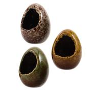 Milisten 3 Pièces Aquarium Fish Cave Simulated Stone Shelter for Shrimp and Fish Breeding Realistic Ceramic Rock Decoration for Aquarium Landscape