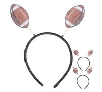Milisten 3 Pièces Bandeaux de Football Américain pour Femmes Accessoires de Cheveux Thématiques Rugby pour Anniversaire Décorations de Photo Football