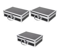 Milisten 3 Pièces Boîte à Outils Aluminium Multifonctionnelle avec Poignée Malette de Rangement Robuste pour Objets Divers Noire
