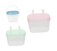 Milisten 3 pièces Boîtes Dalimentation Plastique avec Poignée Boîtes de Transport Mini pour Petits Animaux Ventilées et Durables pour Hamsters Tortues et Insectes Usage Couleur Aléatoire