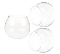 Milisten 3 Pièces Bol de Poisson Rouge petg menagere Aquariums Aqua KEM Aquarium de Table Petit Aquarium Boisson Verre Bocal à Poisson Micro Vase Paysage l'animal de Compagnie Transparent