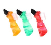 Milisten 3 pièces Brosse pour Prothèses Dentaires Double Embout Poils Fins et Durables Mini Portable pour Nettoyage à Domicile Lot de Rouge Orange et Vert