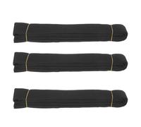 Milisten 3 Pièces Ceintures Arts Martiaux Coton pour Garçon Fille et Adultes Ceintures de Taekwondo Karaté et Judo Ajustables Noires Entraînement et Classement