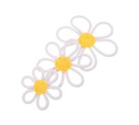 Milisten 3 pièces Décoration Murale Marguerite Coton Doux Fleurs Suspendues pour Chambre Garçon Fille Fille Art Mural Macramé Facile à Installer pour Chambre et Salon