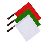 Milisten 3 Pièces Drapeaux Arbitre Acier Inoxydable de Signal Flags pour Événements Scolaires et Durables Rouge Vert Blanc