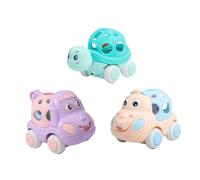 Milisten 3 pièces Garçon Fille Petite Voiture à Inertia avec Hochet Sonore Plastique Sûr Coordination Main Œil Style Aléatoire