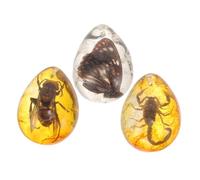 Milisten 3 pièces Insect Specimen Pendant DIY Craft Set for Insect Lovers Realistic Butterfly Scorpion Bee Decor