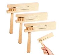 Milisten 3 pièces Instruments à Cliquet Bois pour Garçon Fille Jouets Traditionnels de Bruit pour Fêtes Sports et Jeux Sécurisés et Faciles à Manipuler