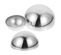 Milisten 3 pièces Lot de Demi Sphères Décoratives Creuses Acier Inoxydable Poli Miroir Boules de Jardin et Intérieur Résistantes Corrosion