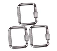Milisten 3 pièces Mousquetons de Sécurité Inoxydable Accessoires de Camping et Randonnée pour Attacher Jouets et Gourdes