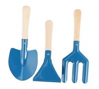 Milisten 3 Pièces Outils de Jardinage Mini Pelles et Râteaux pour Garçon Fille Accessoires Éducatifs de Plantation Bleu pour Fleurs et Bonsai