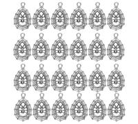 Milisten 30 Pièces Pendentif Araignée en Alliage Argenté Design Ajouré et Texture Bosselée, Accessoire Unique pour Bijoux Soi-même et Création Personnalisée