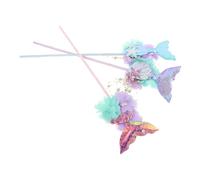 Milisten 3pièces Baguettes De Sirène à Paillettes pour Filles Et Garçon Fille Accessoires De Déguisement Lot pour Fête Anniversaire