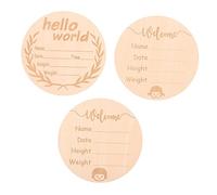 Milisten 3pièces Cartes Anniversaire Pour Garçon Fille Panneaux Annonce De Naissance Cartes Commémoratives De Croissance De Garçon Fille Né