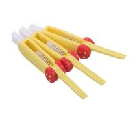 Milisten 3pièces Goupillon pour Biberons avec Tuyau Kit de Goupillons pour Couvercles Brosse de Précision pour Tasses Outil de Nettoyage des Recoins pour Maison